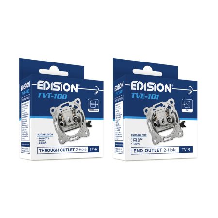EDISION διπλές πρίζες TV-R