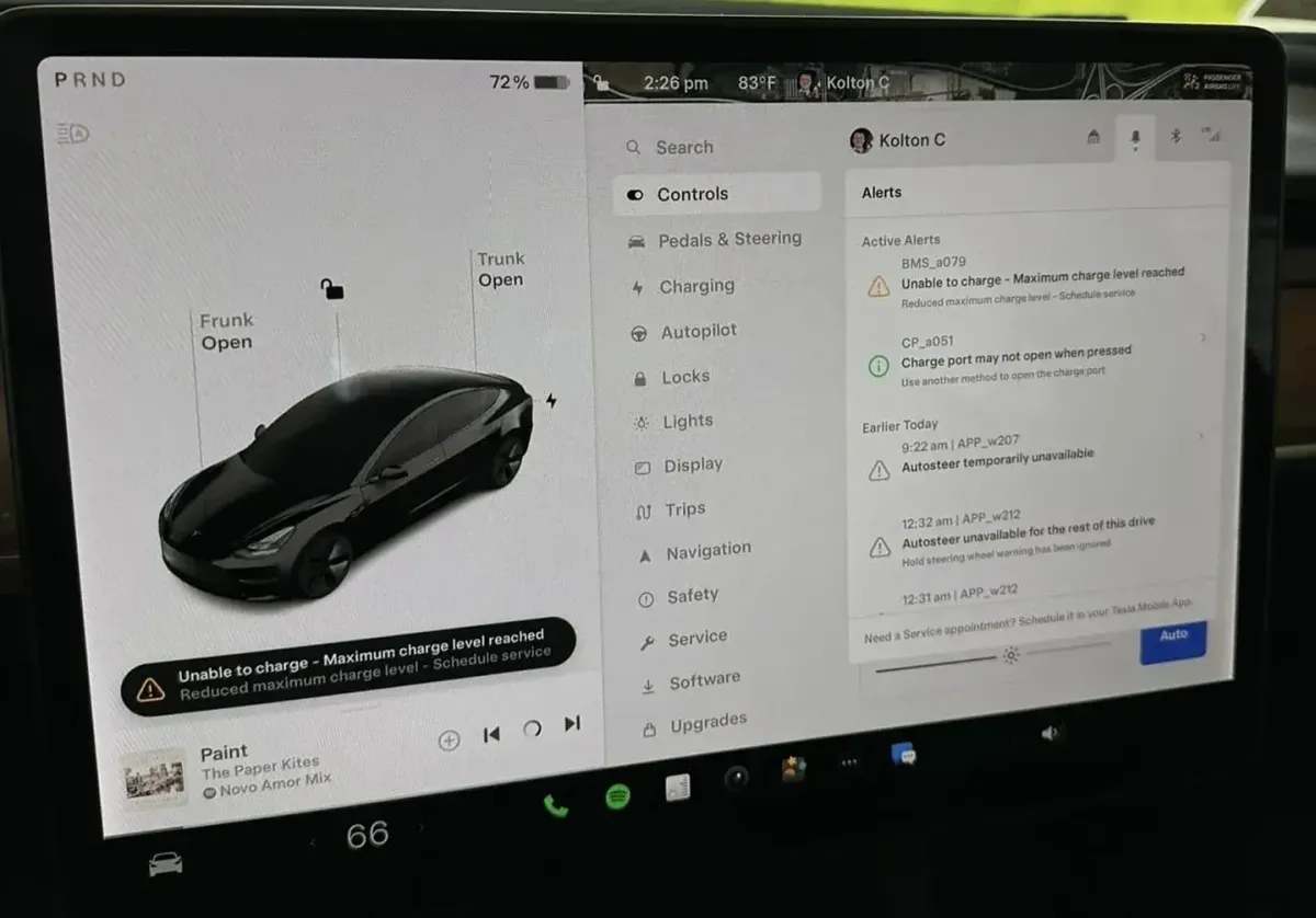 Πρόβλημα μπαταρίας Tesla