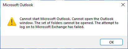 Σφάλμα εκκίνησης του Outlook