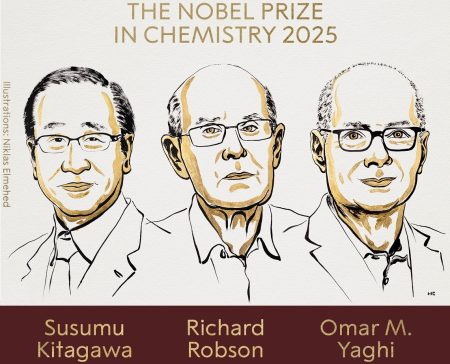 Οι τρεις επιστήμονες που κέρδισαν το φετινό Νόμπελ Χημείας: Βραβείο στους Κιταγκάουα, Ρόμπσον και Γιάγκι για την «ανάπτυξη μεταλλο-οργανικών πλαισίων»