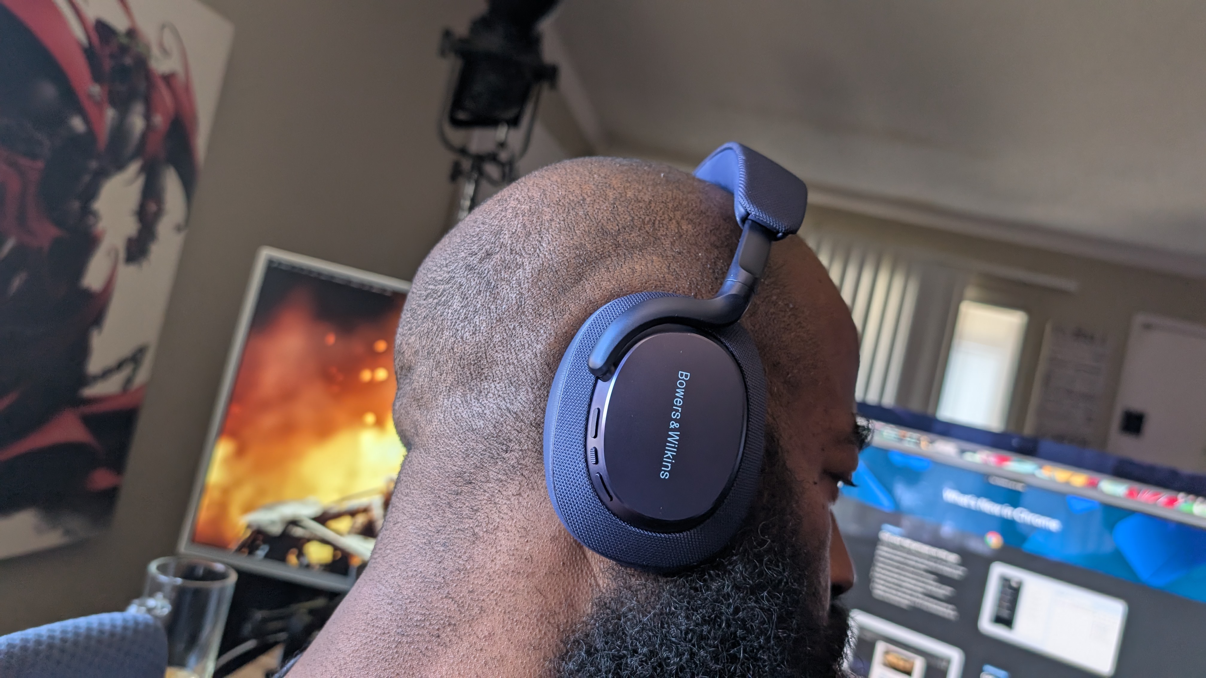 Bowers & Wilkins Px7 S3 being worn by the reviewer