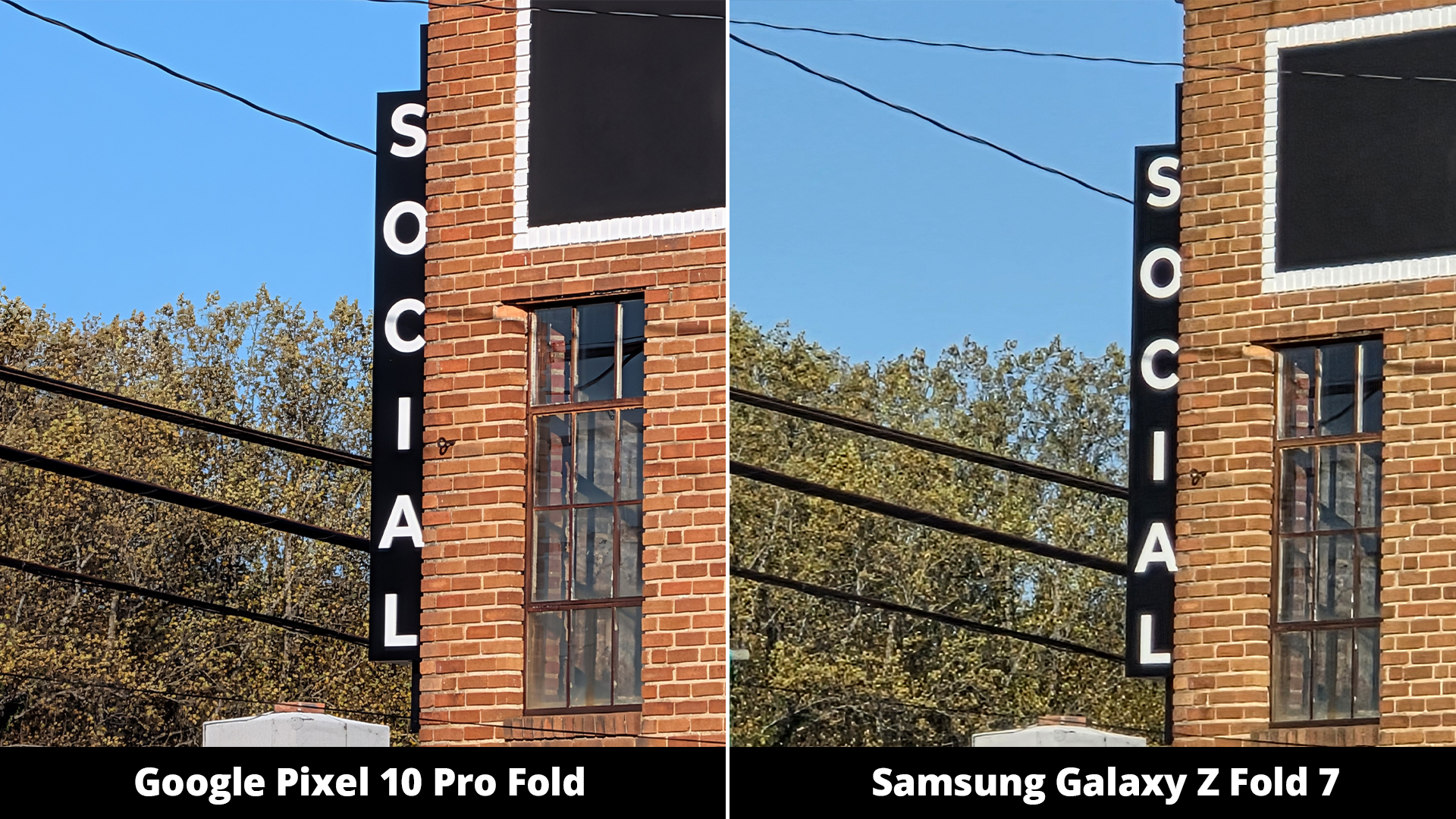 Συγκρίσεις κάμερας Google Pixel 10 Pro Fold με Galaxy Z Fold 7