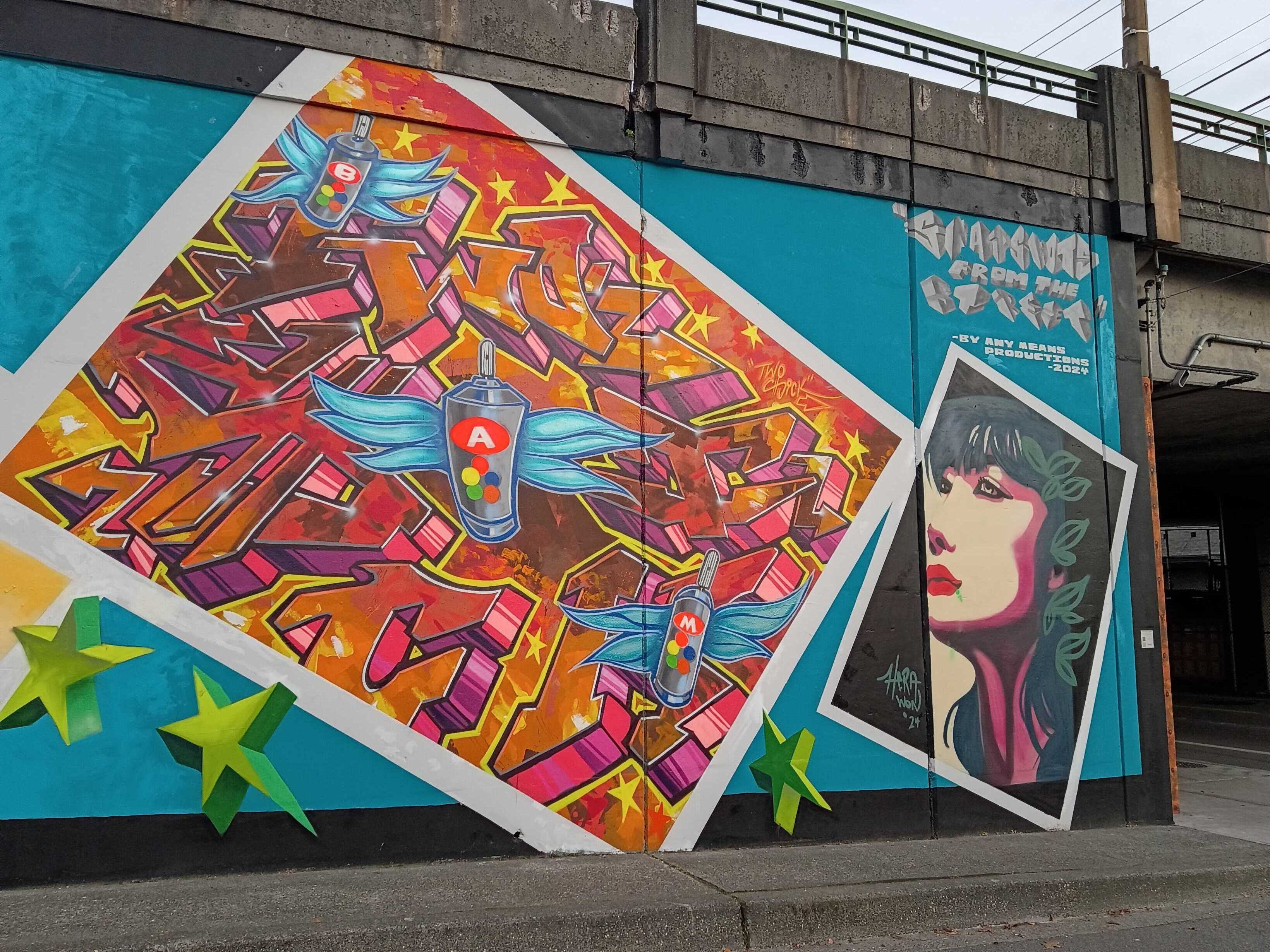 Έργο τέχνης σε μια υπερυψωμένη διάβαση