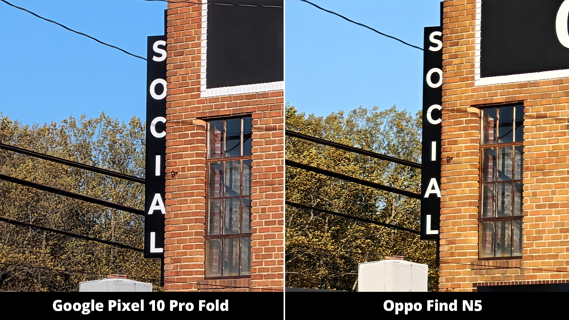 Σύγκριση κάμερας Google Pixel 10 Pro Fold με Oppo Find N5