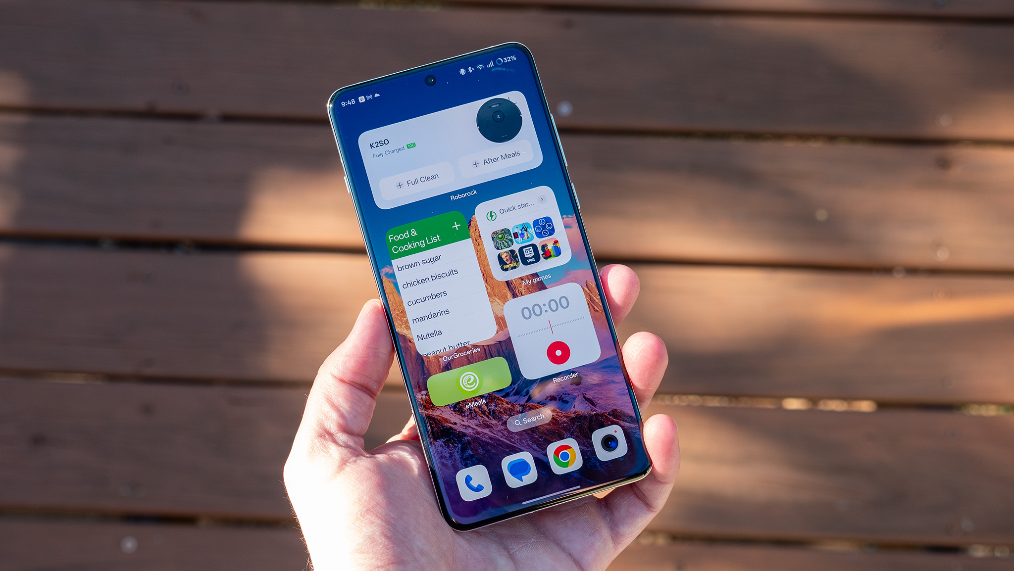 Ο νέος σχεδιασμός γωνίας widget στο OxygenOS 16 σε ένα OnePlus 13
