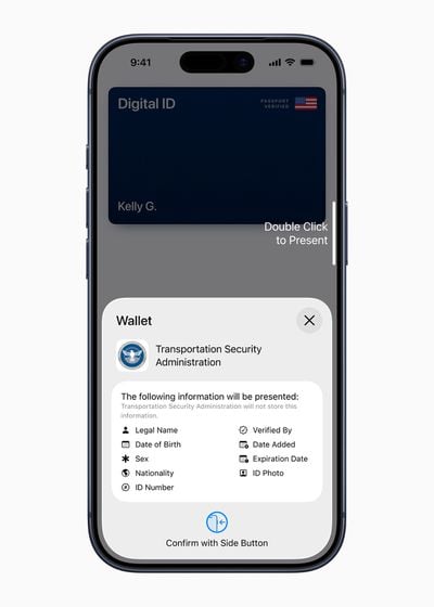 Διαβατήριο ψηφιακής ταυτότητας Apple Wallet