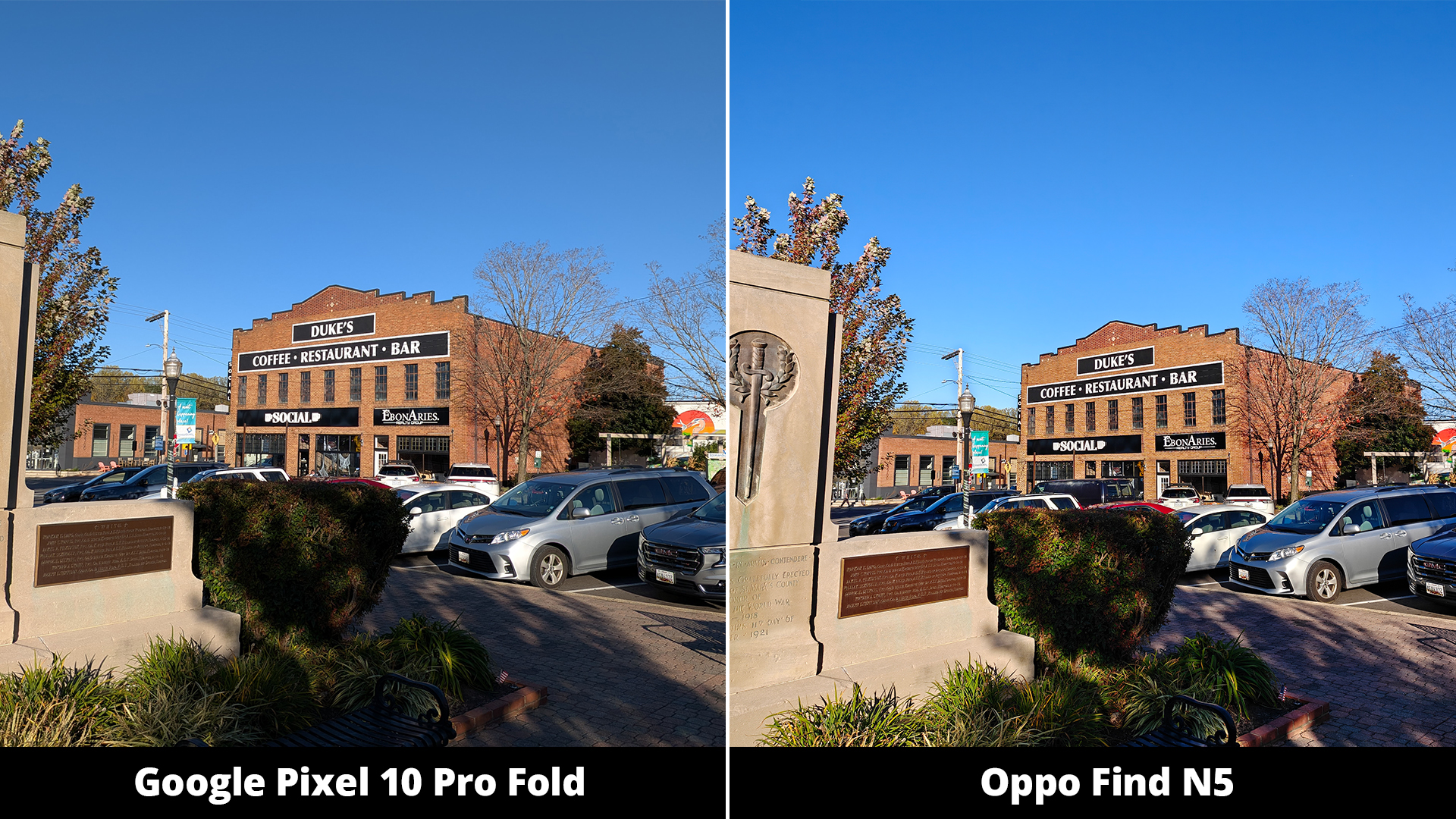 Σύγκριση κάμερας Google Pixel 10 Pro Fold με Oppo Find N5