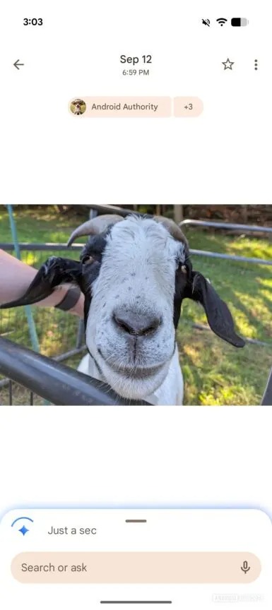 Κουμπί ερώτησης στο πρόγραμμα προβολής φωτογραφιών Google Photos