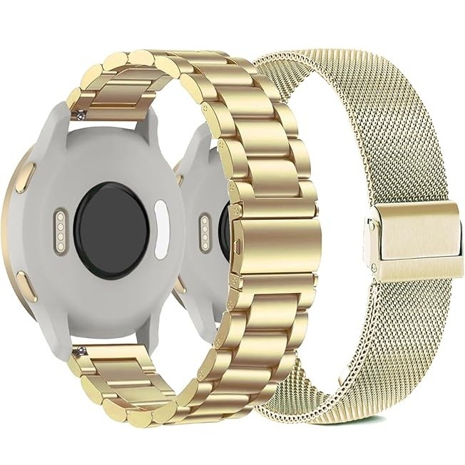 ViCRiOR 18mm Garmin Venu 4 41mm από συμπαγές λουράκι ρολογιού από ανοξείδωτο ατσάλι + δικτυωτό λουράκι