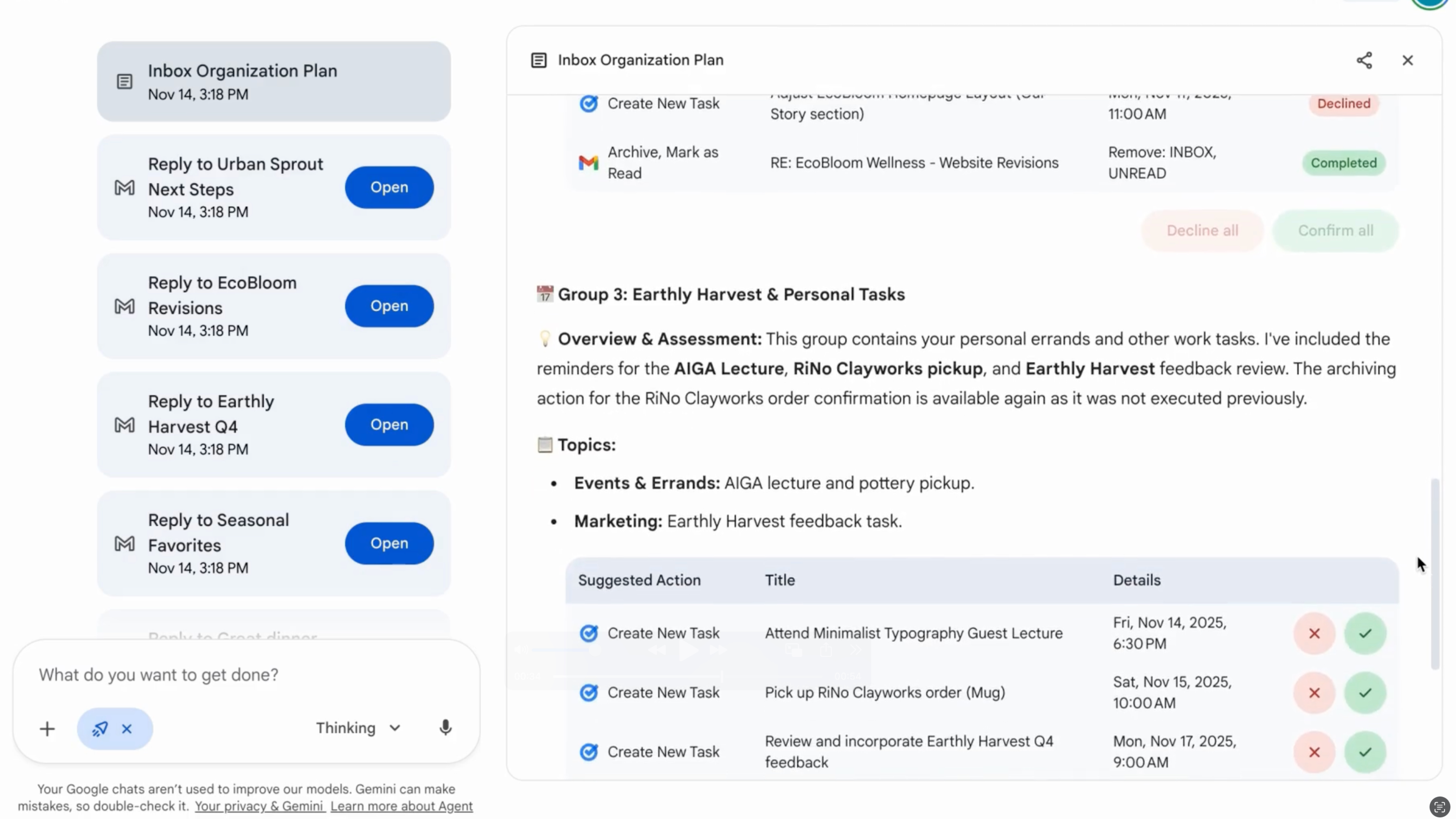 Έχω δοκιμάσει το Gemini 3 και αποδεικνύει ότι η Google έχει ό,τι χρειάζεται για να κερδίσει τον αγώνα τεχνητής νοημοσύνης Ο πράκτορας Gemini σε δράση σε ένα βίντεο επίδειξης της Google.