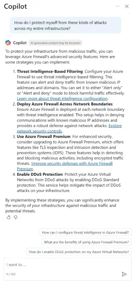 Δημιουργήστε προτάσεις για να ασφαλίσετε το περιβάλλον σας χρησιμοποιώντας τη δυνατότητα IDPS του Azure Firewall