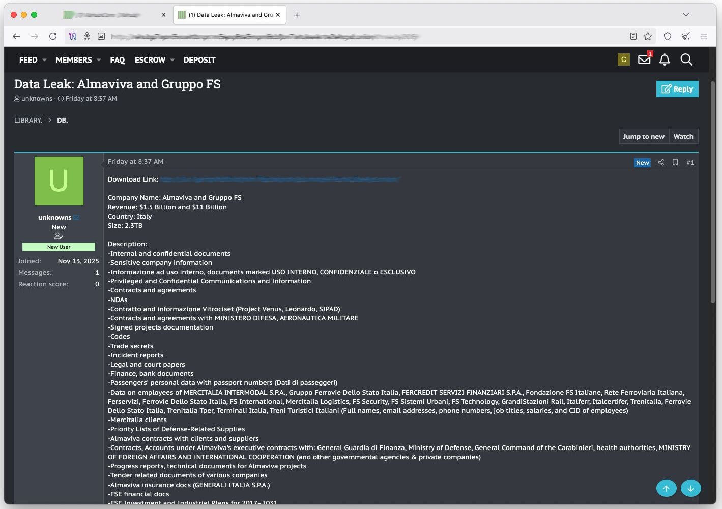 Ισχυρισμοί παραβίασης στην Almaviva