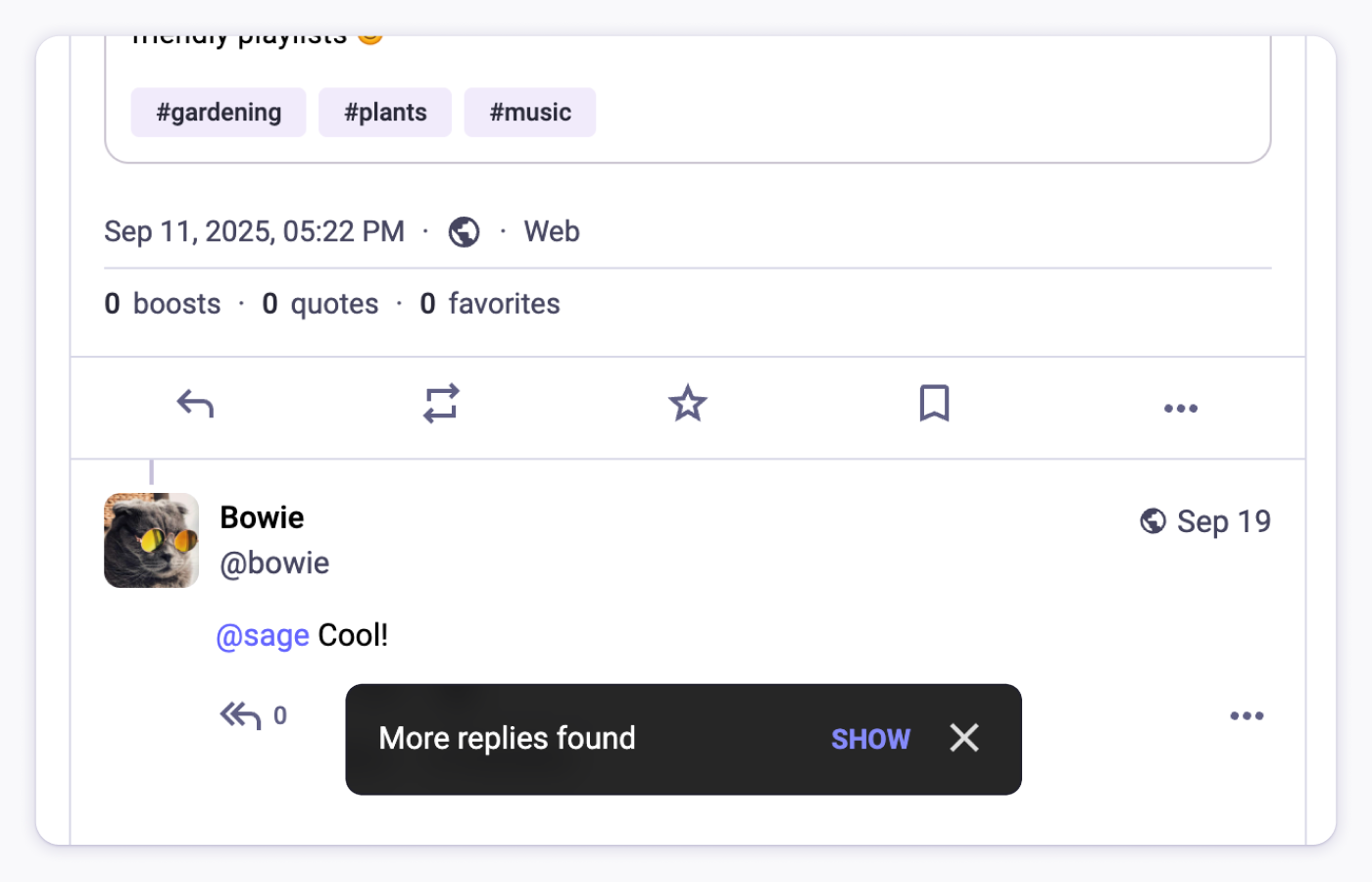 εμφανίζεται ένα στιγμιότυπο οθόνης "βρέθηκαν περισσότερες απαντήσεις" ως απάντηση σε μια ανάρτηση απόσπασμα.