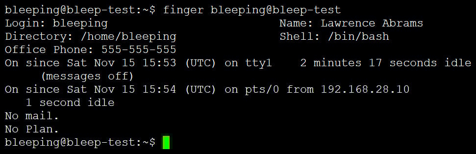 Έξοδος εντολής δακτύλου