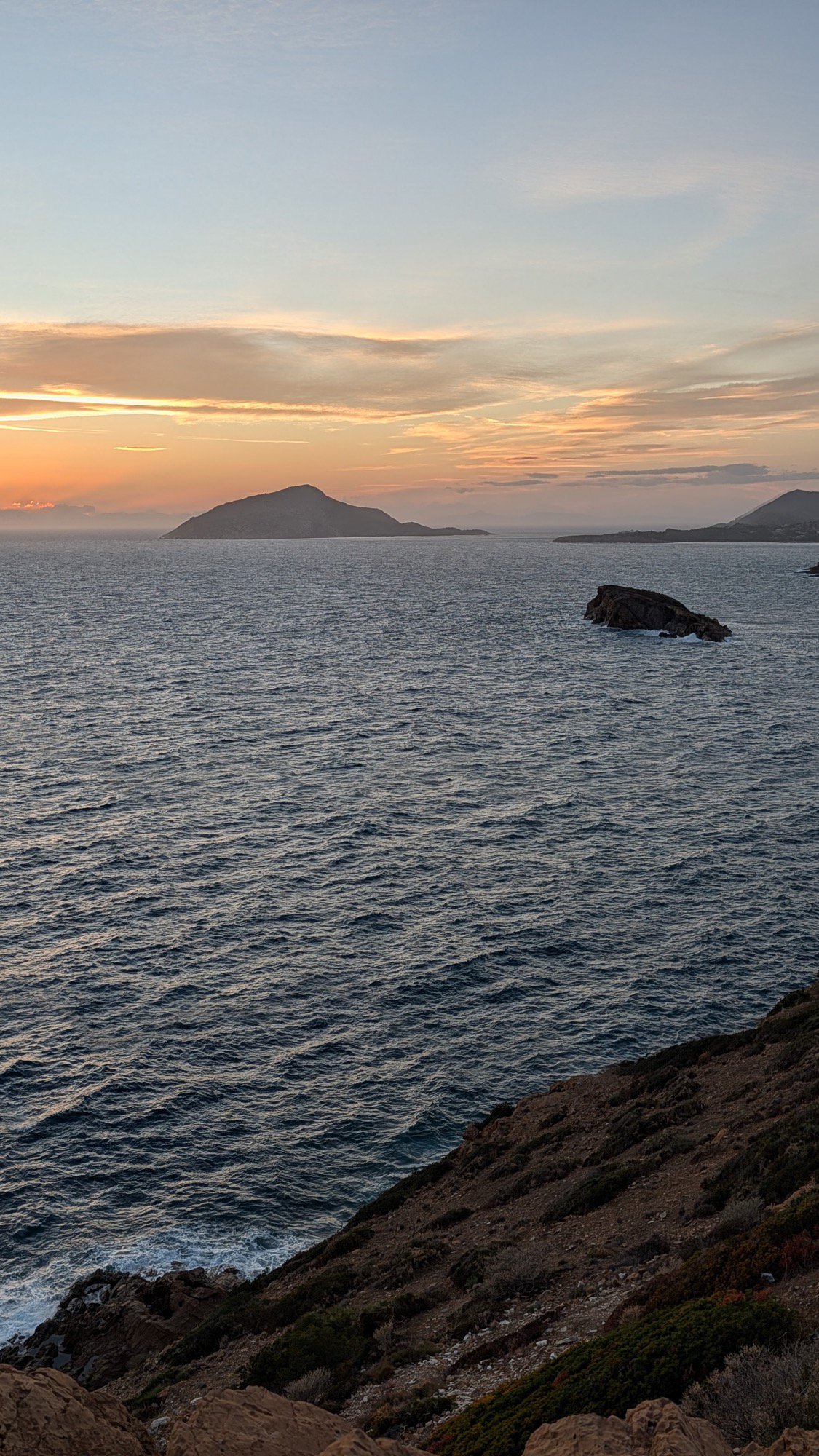 google pixel 10 pro xl πανόραμα κάθετη περικοπή ηλιοβασιλέματος ακρωτηρίου Σουνίου