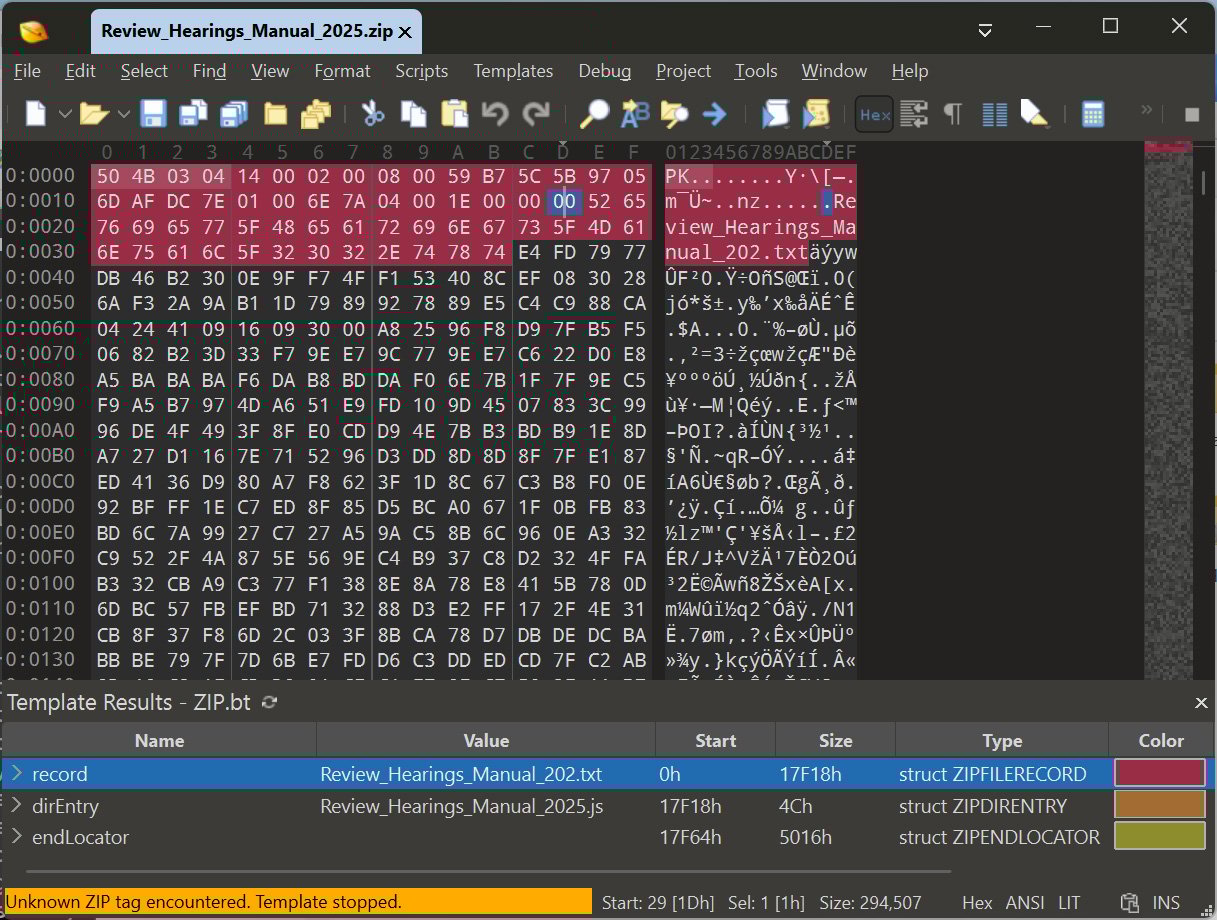 Αρχειοθέτηση Gootloader με χρήση αρχείου με λανθασμένη μορφή