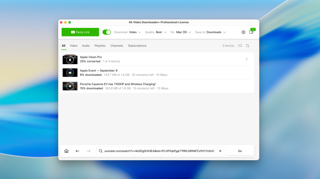 Κατεβάστε εύκολα βίντεο YouTube, λίστες αναπαραγωγής και άλλα χρησιμοποιώντας το 4K Video Downloader Plus για Mac Κατεβάστε εύκολα βίντεο YouTube, λίστες αναπαραγωγής και άλλα χρησιμοποιώντας το 4K Video Downloader Plus για Mac