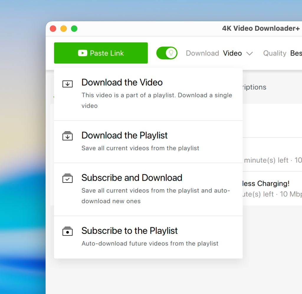 Κατεβάστε εύκολα βίντεο YouTube, λίστες αναπαραγωγής και άλλα χρησιμοποιώντας το 4K Video Downloader Plus για Mac Κατεβάστε εύκολα βίντεο YouTube, λίστες αναπαραγωγής και άλλα χρησιμοποιώντας το 4K Video Downloader Plus για Mac
