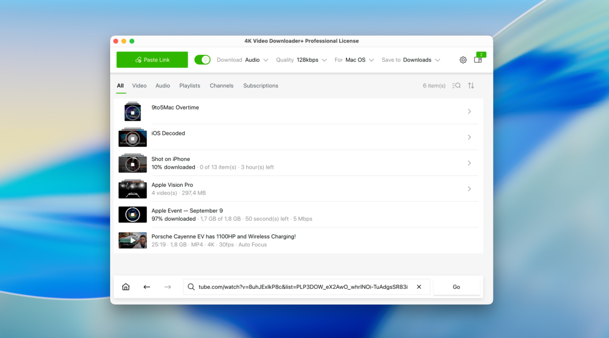 Κατεβάστε εύκολα βίντεο YouTube, λίστες αναπαραγωγής και άλλα χρησιμοποιώντας το 4K Video Downloader Plus για Mac Κατεβάστε εύκολα βίντεο YouTube, λίστες αναπαραγωγής και άλλα χρησιμοποιώντας το 4K Video Downloader Plus για Mac
