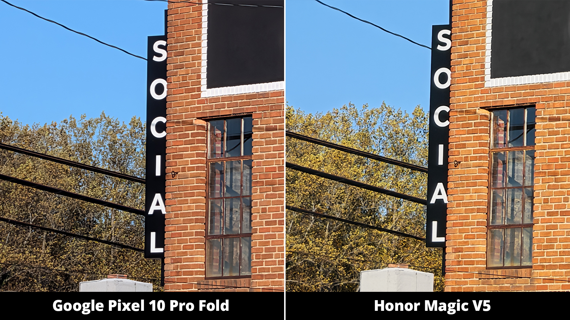 Συγκρίσεις κάμερας Google Pixel 10 Pro Fold με Honor Magic V5