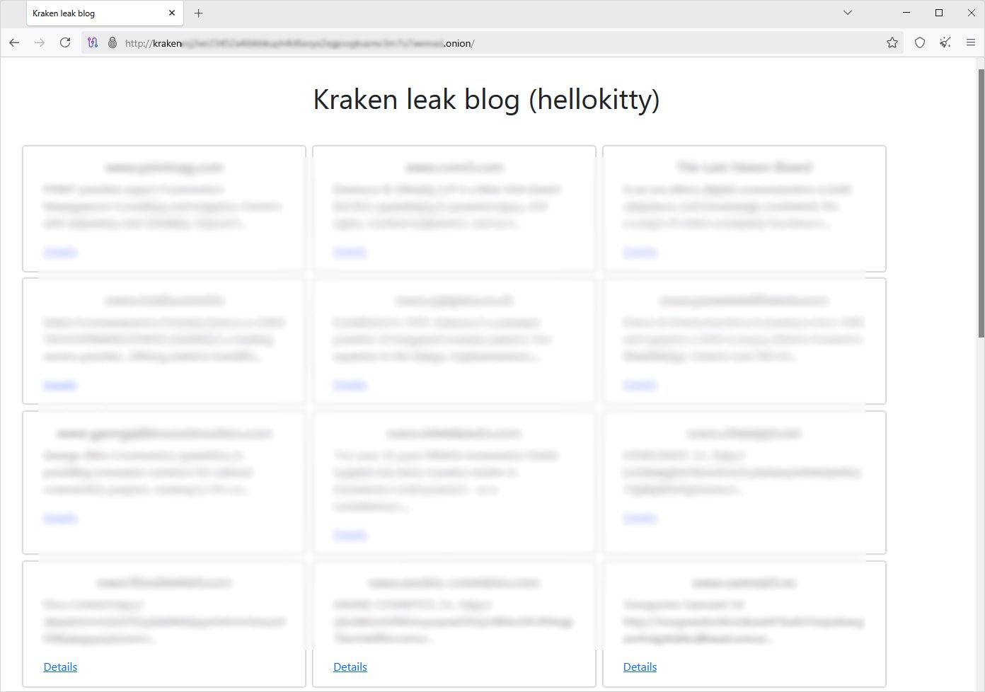 Η πύλη εκβιασμών του Kraken στον σκοτεινό ιστό