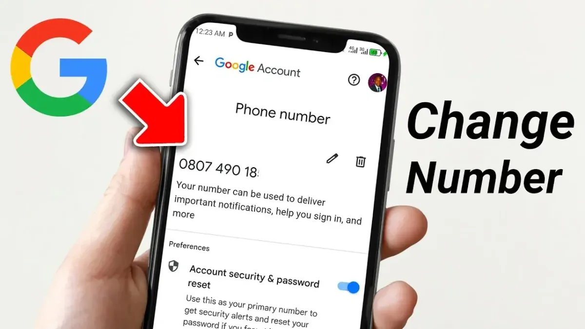 Αλλαγή αριθμού Λογαριασμού Google