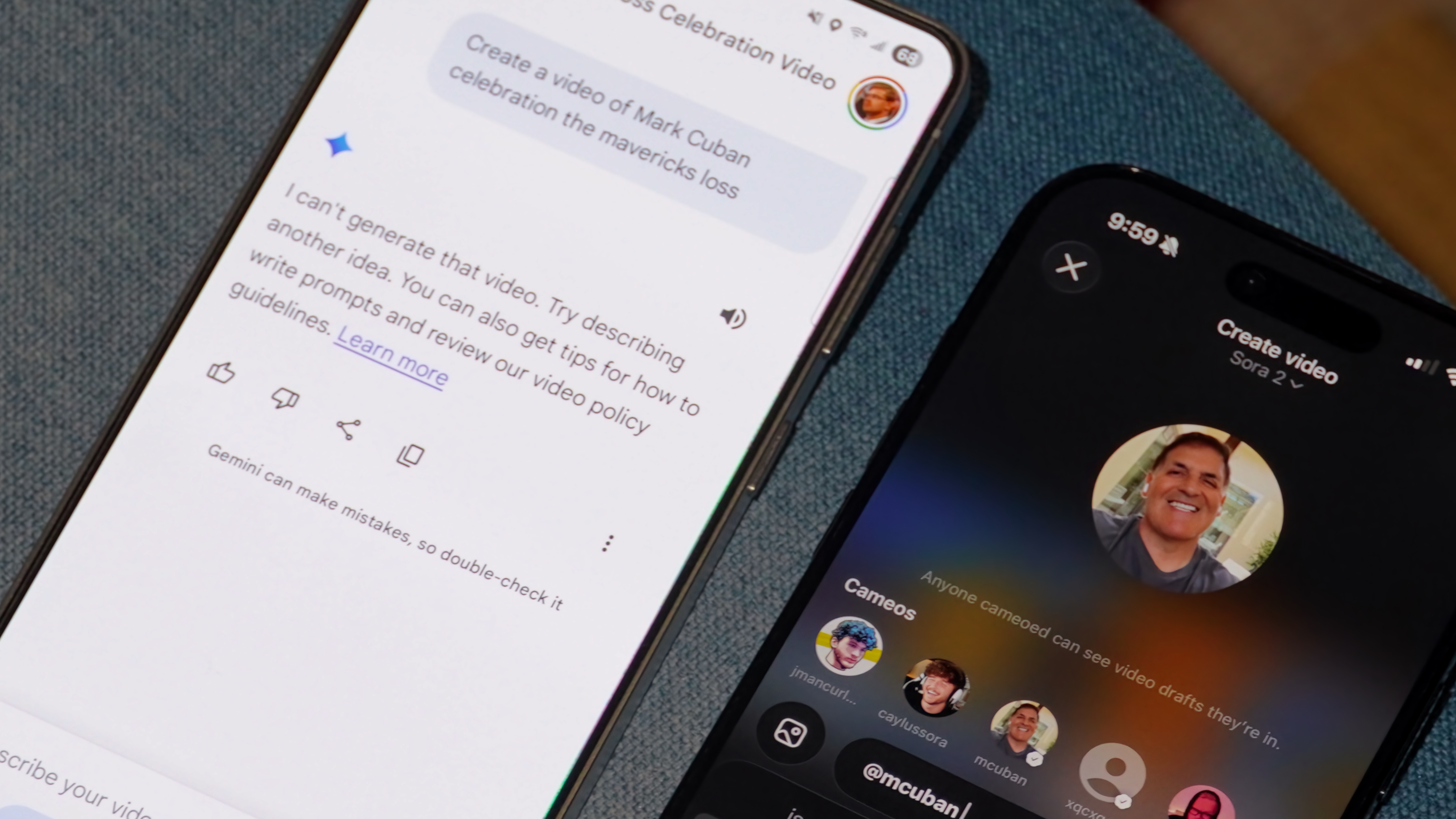 Ο Δίδυμος αρνείται να δημιουργήσει ένα βίντεο του Mark Cuban, ενώ η Sora το ενθαρρύνει.