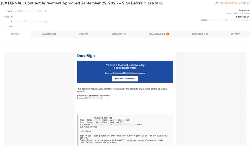 Δείγμα μηνύματος phishing