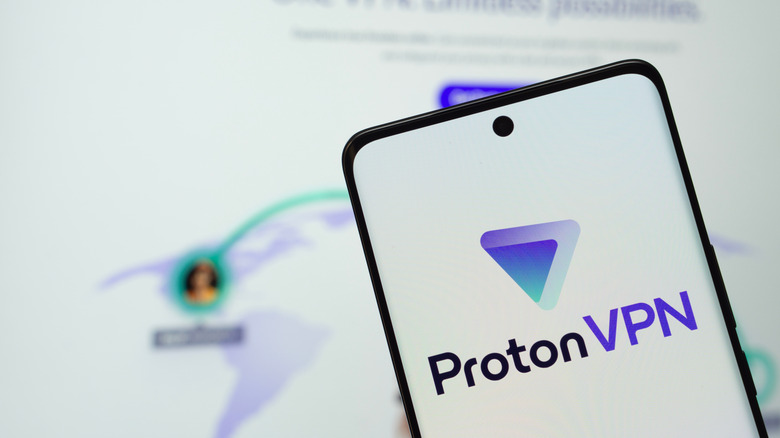 Το Proton VPN είναι ανοιχτό σε φορητή συσκευή.