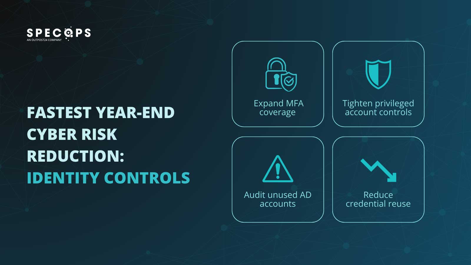 Ταχύτερη μείωση κινδύνων στον κυβερνοχώρο στο τέλος του έτους: Έλεγχοι ταυτότητας