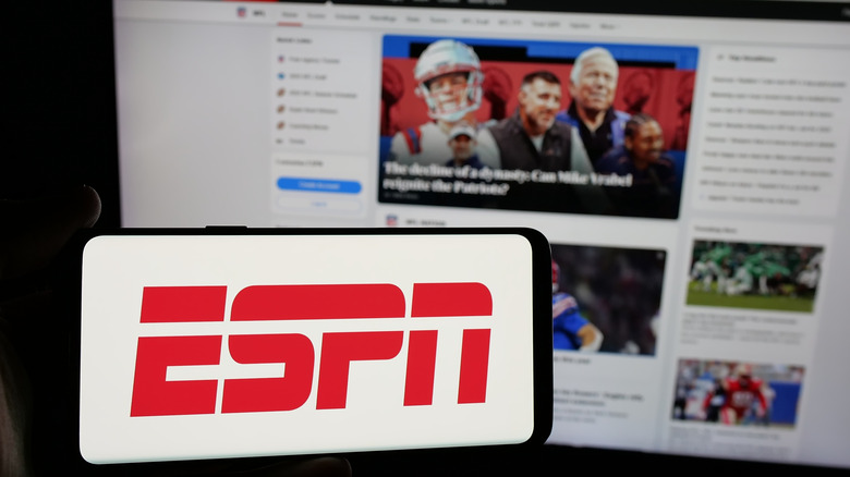 Smartphone με λογότυπο ESPN