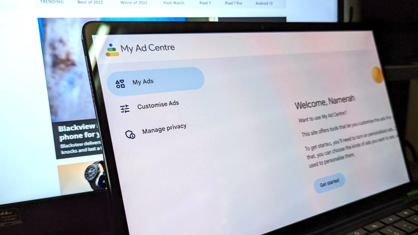 Google My Ad Center σε Chromebook