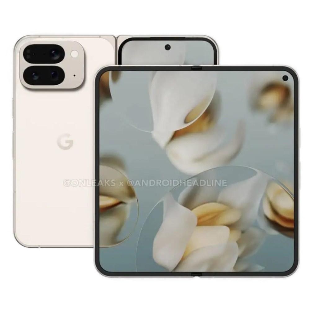 Μια λευκή απόδοση προϊόντος του Google Pixel 10 Pro Fold διέρρευσε από το Android Headlines.