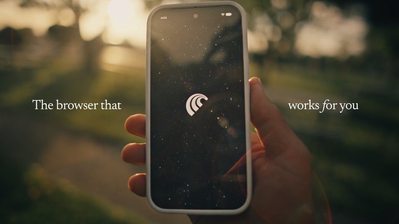 Το λογότυπο του προγράμματος περιήγησης Comet σε τηλέφωνο Android.