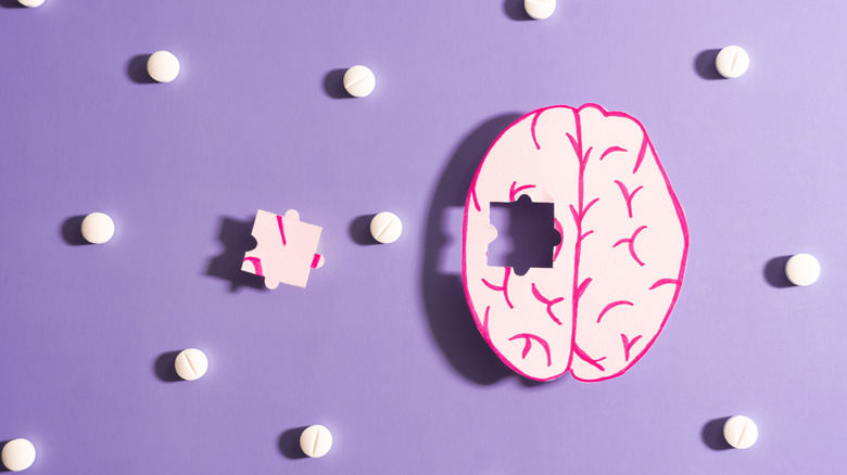 μια καλλιτεχνική απεικόνιση ενός εγκεφάλου με νόσο Αλτσχάιμερ