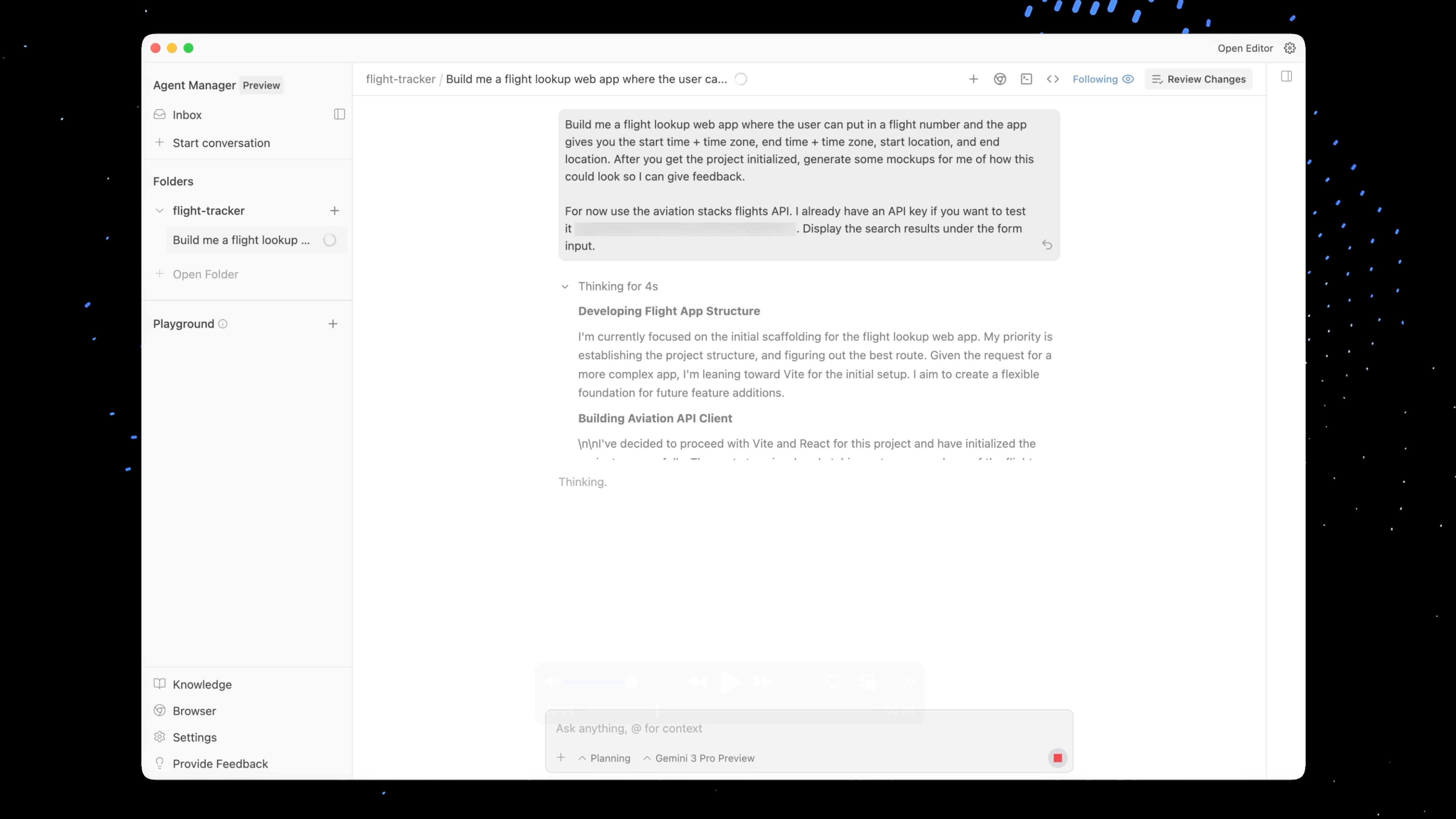 Χρήση του Gemini 3 στα εργαλεία προγραμματιστών της Google.