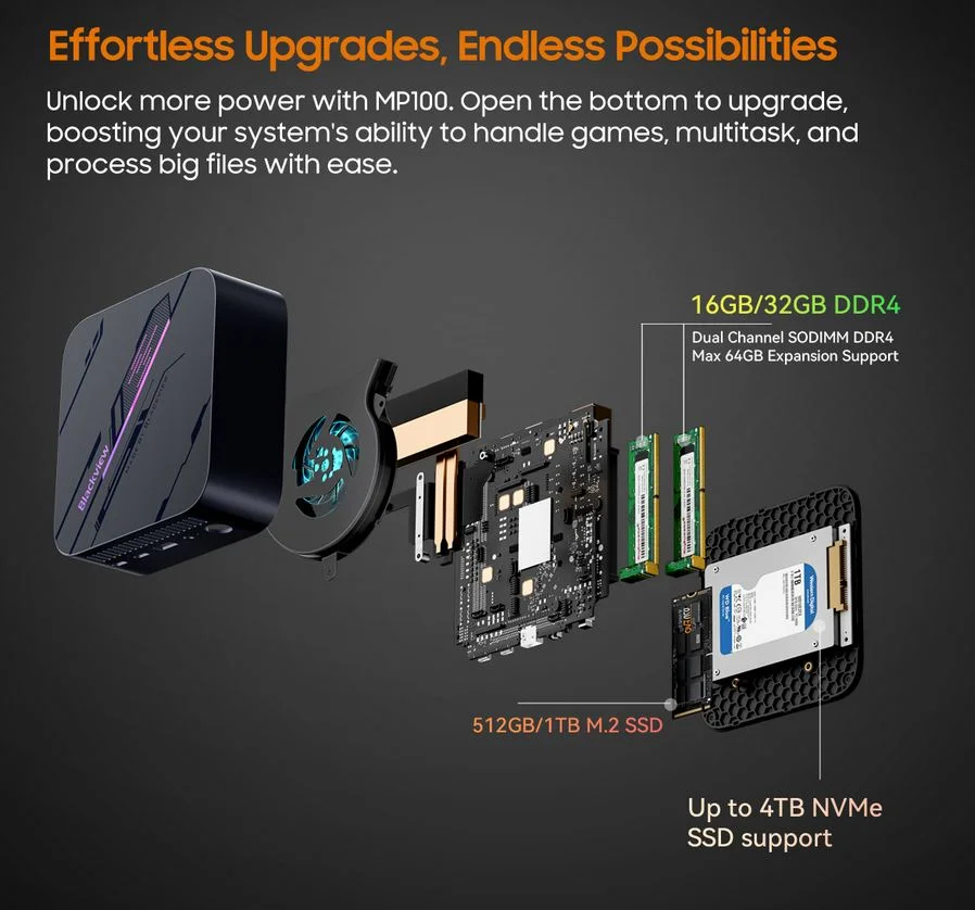 Blackview MP100 Connections