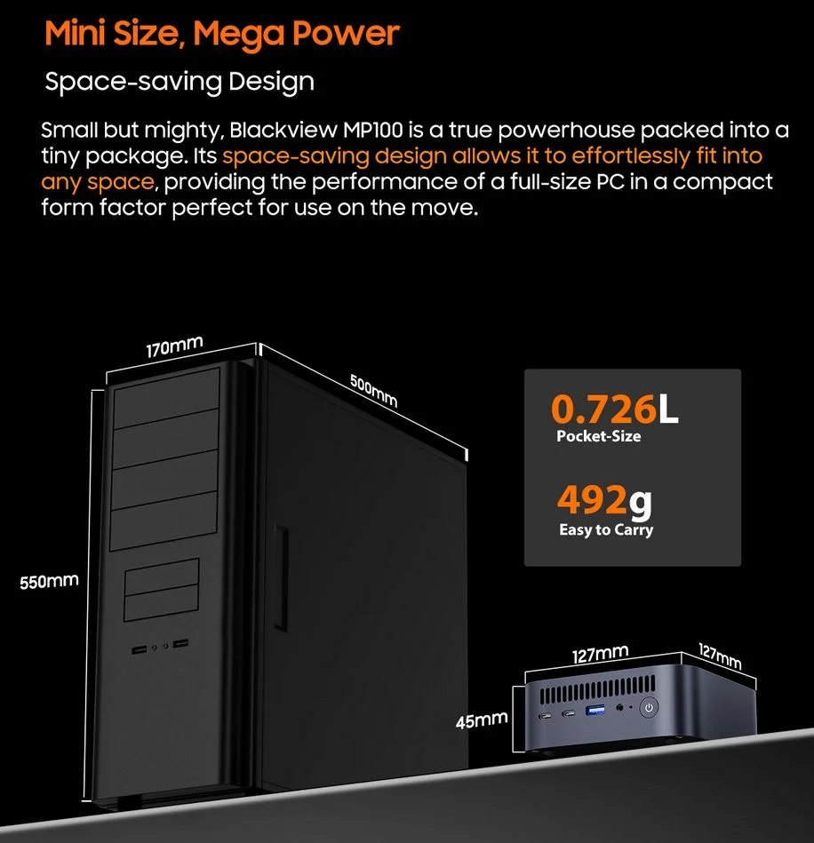 Blackview MP100 Interior