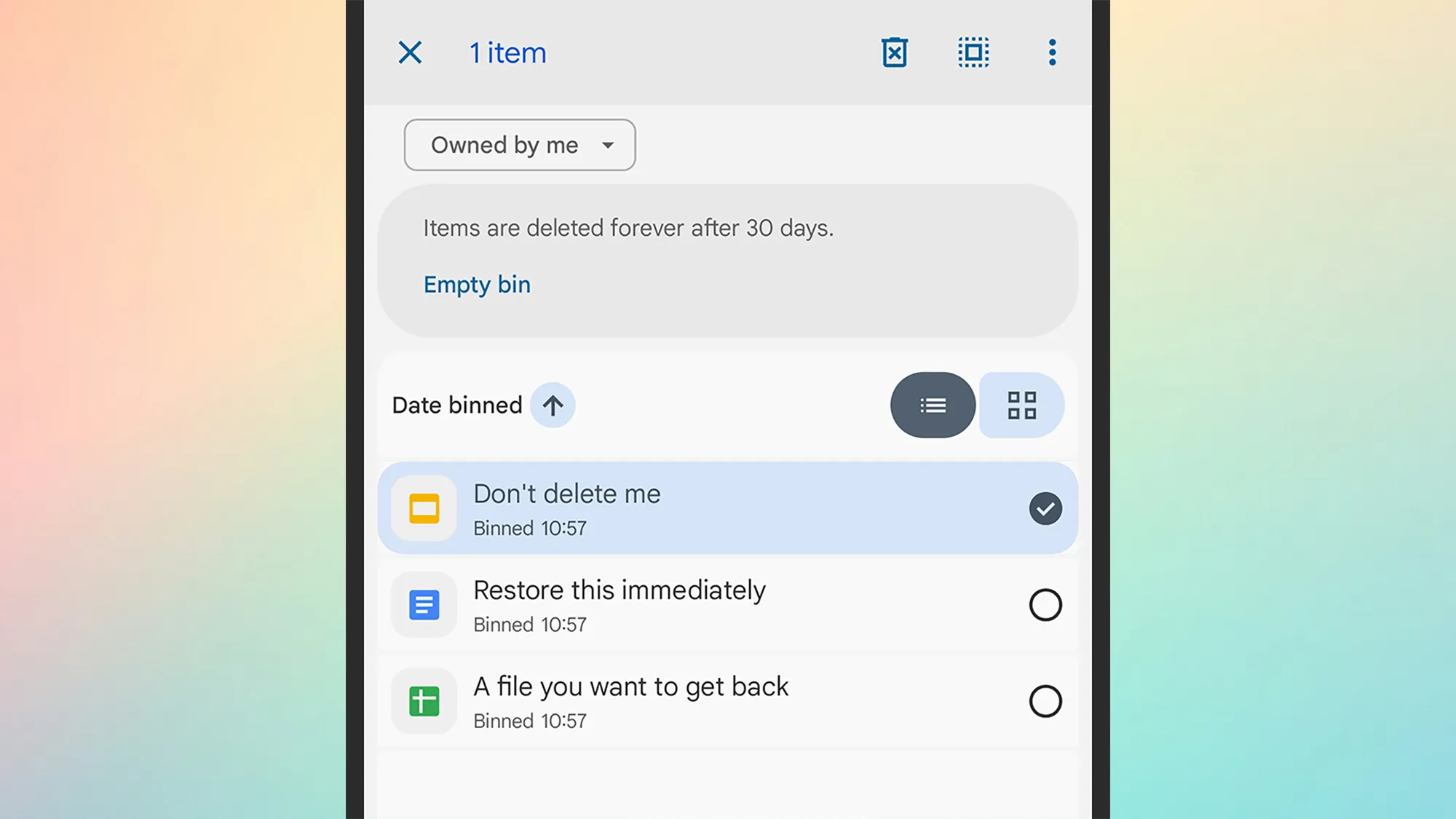 στιγμιότυπο οθόνης ανάκτησης αρχείων από τη μονάδα δίσκου