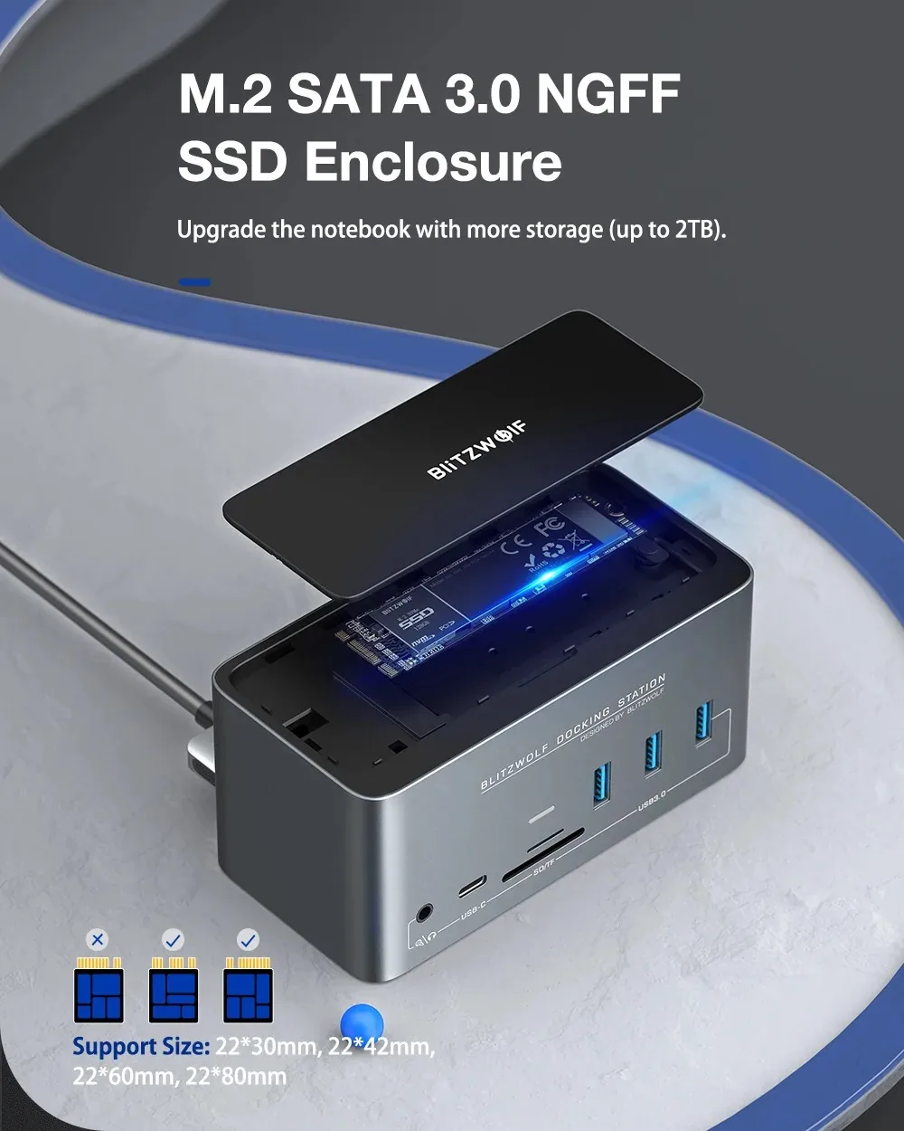 Ανακαλύψτε το BlitzWolf BW-TH13: Το Απόλυτο Docking Station με 4 Εξόδους για Οθόνες, PD Τροφοδοσία & Υποδοχή για M2 Δίσκο! Μην το Χάσετε! Ανακαλύψτε το BlitzWolf BW-TH13: Το Απόλυτο Docking Station με 4 Εξόδους για Οθόνες, PD Τροφοδοσία & Υποδοχή για M2 Δίσκο! Μην το Χάσετε!