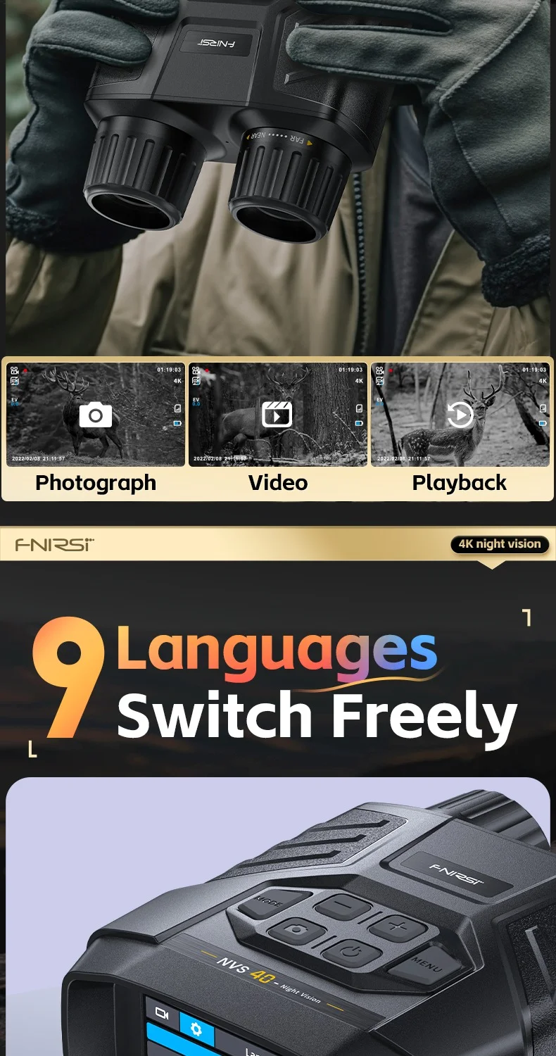 Ανακαλύψτε τη Νέα Επανάσταση στη Νυχτερινή Όραση: FNIRSI NVS-40 με 4K Ανάλυση και 6x Ψηφιακό Zoom – Για Παρατήρηση έως 300 Μέτρα! 🌙🔥