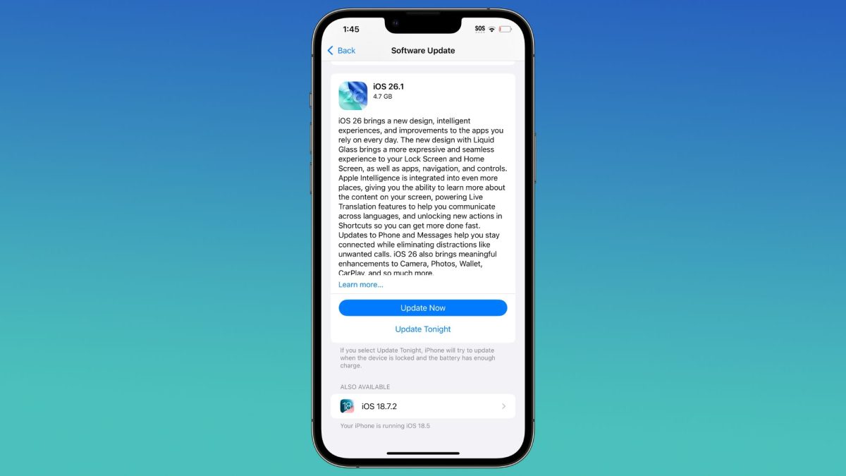 Η Apple ωθεί τους χρήστες iPhone που είναι ακόμα στο iOS 18 για αναβάθμιση σε iOS 26