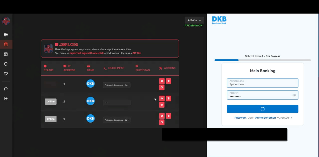 Η νέα υπηρεσία phishing Spiderman στοχεύει δεκάδες ευρωπαϊκές τράπεζες Αλληλεπίδραση σε πραγματικό χρόνο με το θύμα μέσω του πίνακα ελέγχου