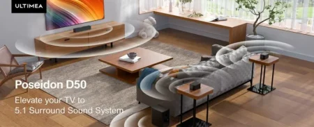 «Απίστευτη Προσφορά! Ultimea Poseidon D50: Αποκτήστε την Bluetooth 5.3 ηχομπάρα με 5.1 Surround ήχο μόνο στα 88.2€!»