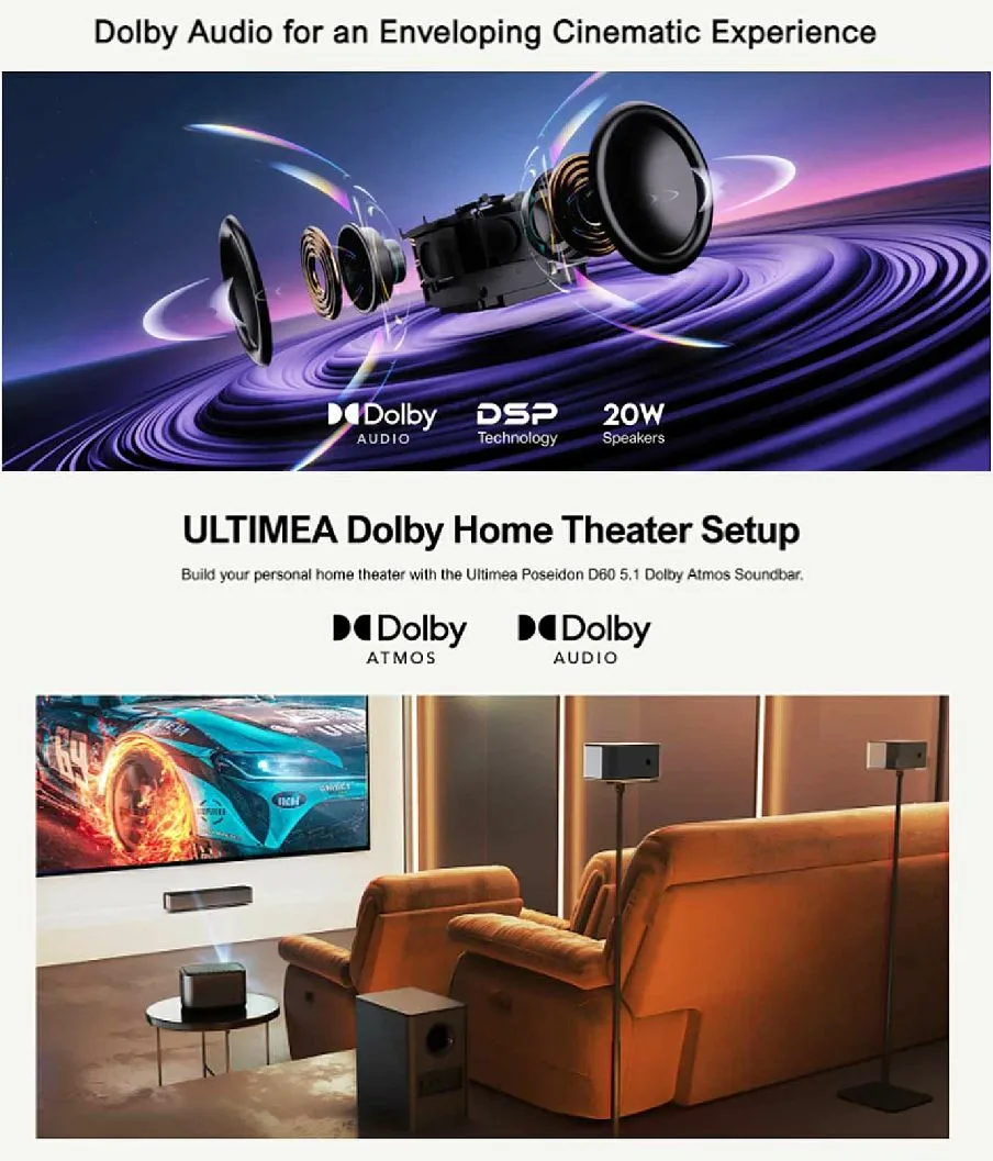 Απίστευτη Προσφορά: Ultimea Apollo P50 - Ο Netflix-Certified προτζέκτορας με φωτεινότητα 800 ANSI Lumens και FHD ανάλυση, μόνο για 141€!