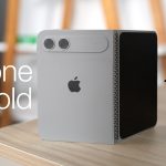 Απαλοιφή με ένα τραχύ μακέτα που διπλώνει το iPhone