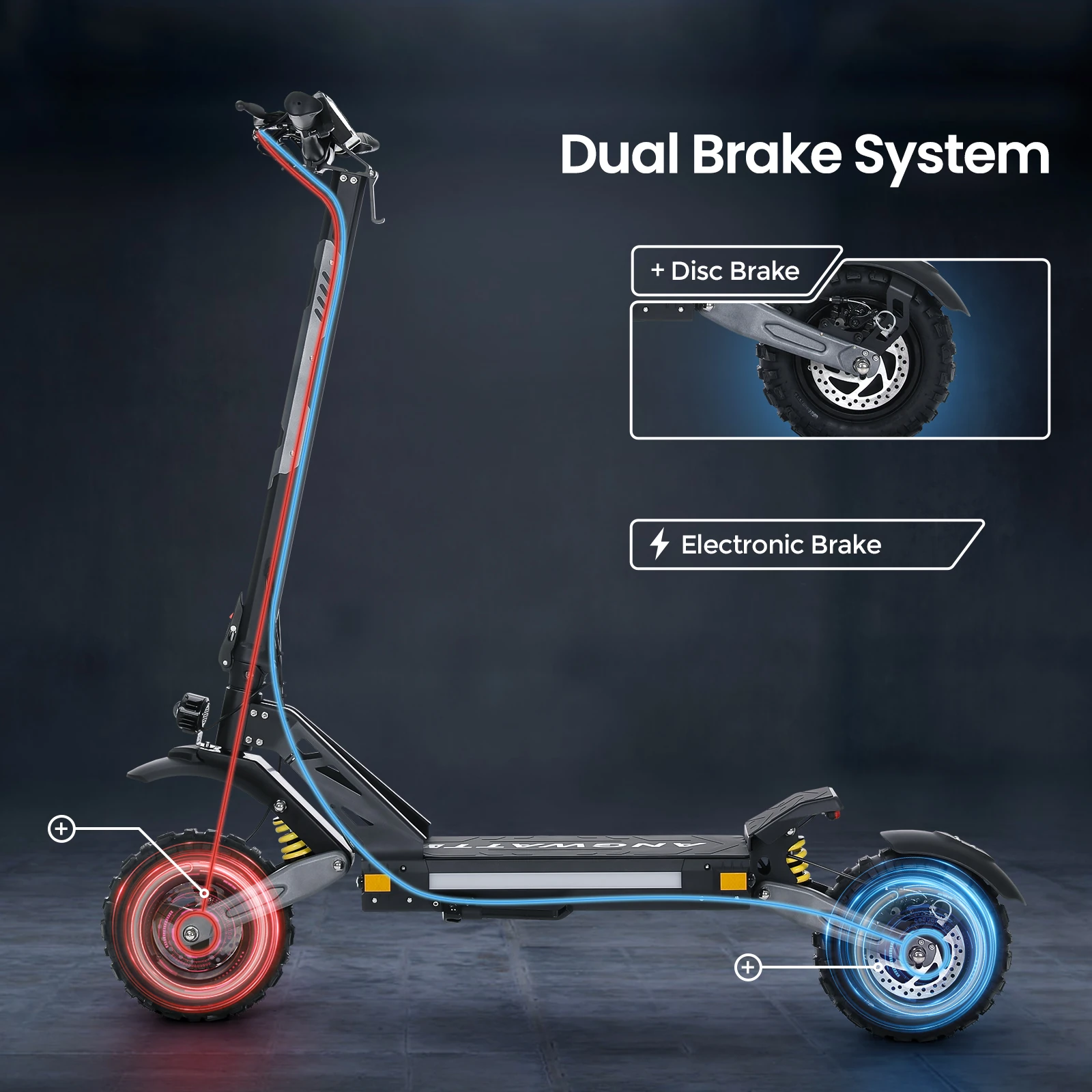 «Μοναδικό ANGWATT CS1: Σηκώνει 200 κιλά, ξεκλειδώστε το εύκολα με NFC και πιάστε τα 55km/h με 1000W – Μάθετε πώς στα 490€!» Αναρτήσεις ANGWATT CS1