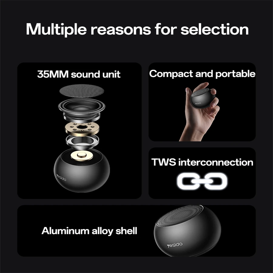 Ανακαλύψτε το Yesido YSW33: Το Μικροσκοπικό Bluetooth Ηχείο που Ξεχειλίζει από Ήχο και Στιλ! Drivers του Yesido YSW33