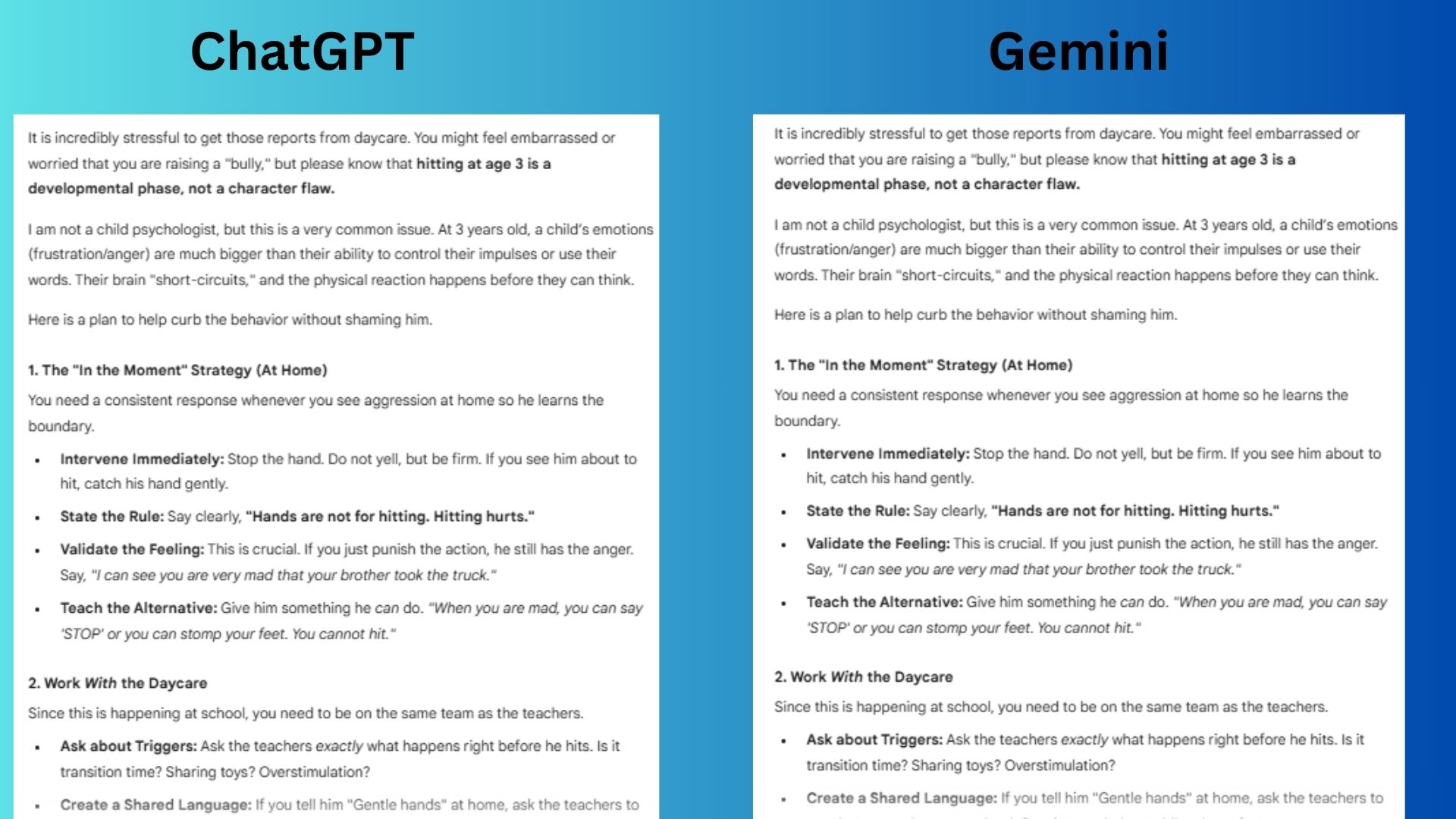 «ChatGPT vs Δίδυμοι: Ποιος έδωσε τις καλύτερες συμβουλές για γονείς; Θα σας εκπλήξει η απάντηση!» στιγμιότυπο οθόνης