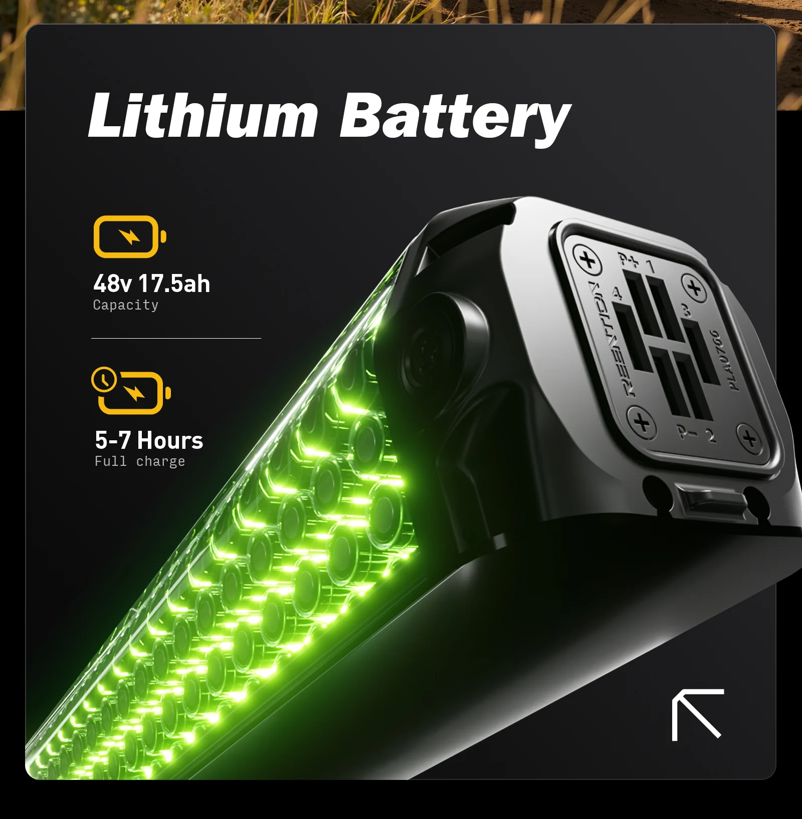 «RZOGUWEX RX700: Το ηλεκτρικό ποδήτατο με το περίεργο όνομα και την εκπληκτική μπαταρία 17.5Ah που θα σας αφήσει άφωνους!» Μπαταρία RZOGUWEX RX700